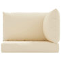 Voir la diapositive 4 : VIDAXL Coussins de palette lot de 3 beige tissu oxford