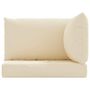 Voir la diapositive 4 : VIDAXL Coussins de palette lot de 3 beige tissu oxford