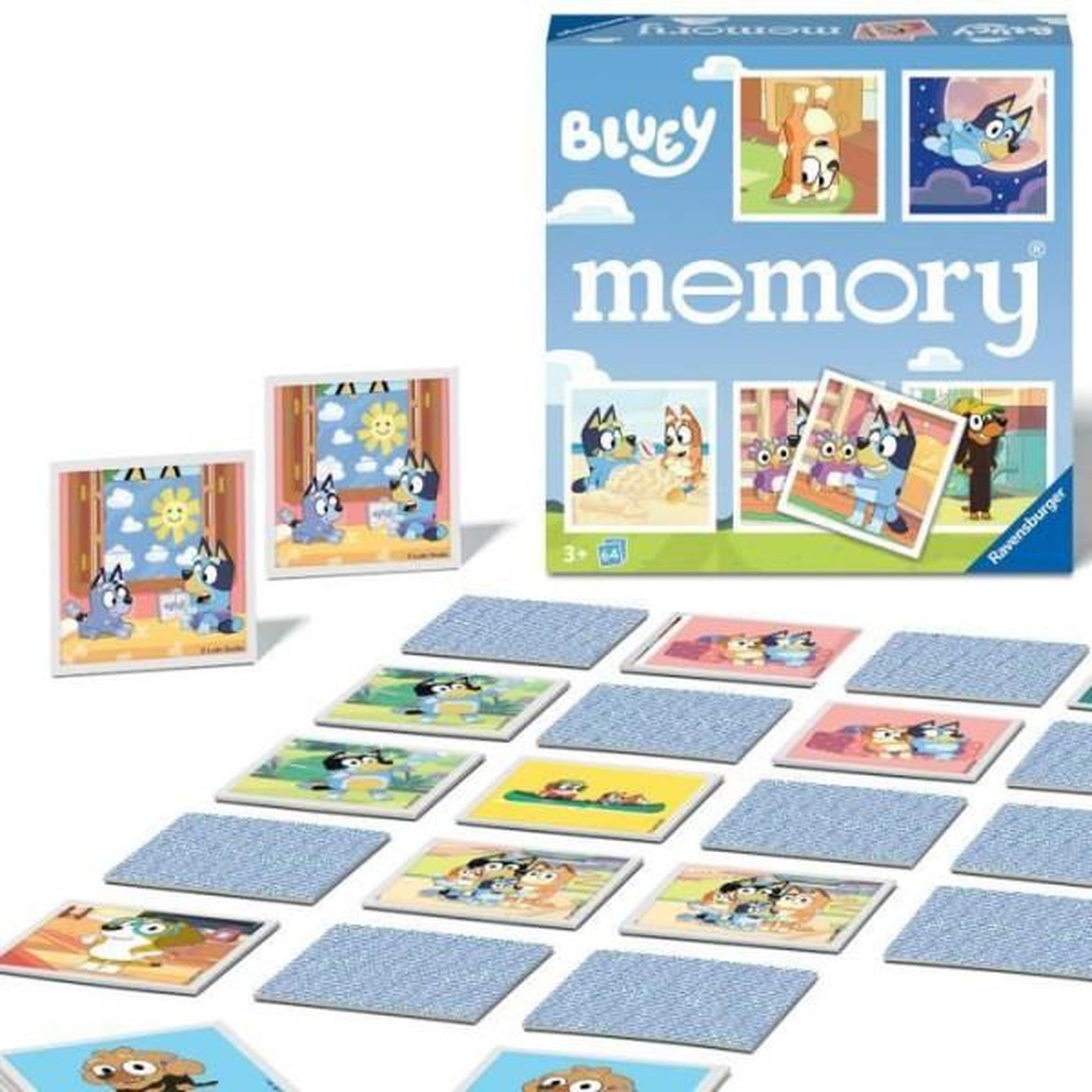 Voir la diapositive 3 : RAVENSBURGER Ravensburger-bluey-grand memory bluey-4005556226467-a partir de 3 ans