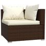 Voir la diapositive 5 : VIDAXL Salon de jardin 3 pcs avec coussins Marron Resine tressee