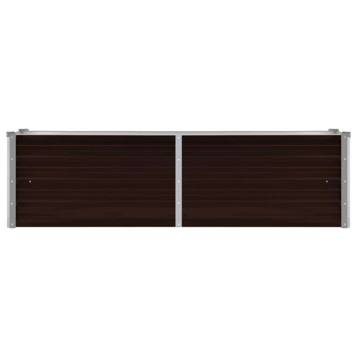 VIDAXL Lit sureleve de jardin Marron 160x40x45 cm Acier galvanise