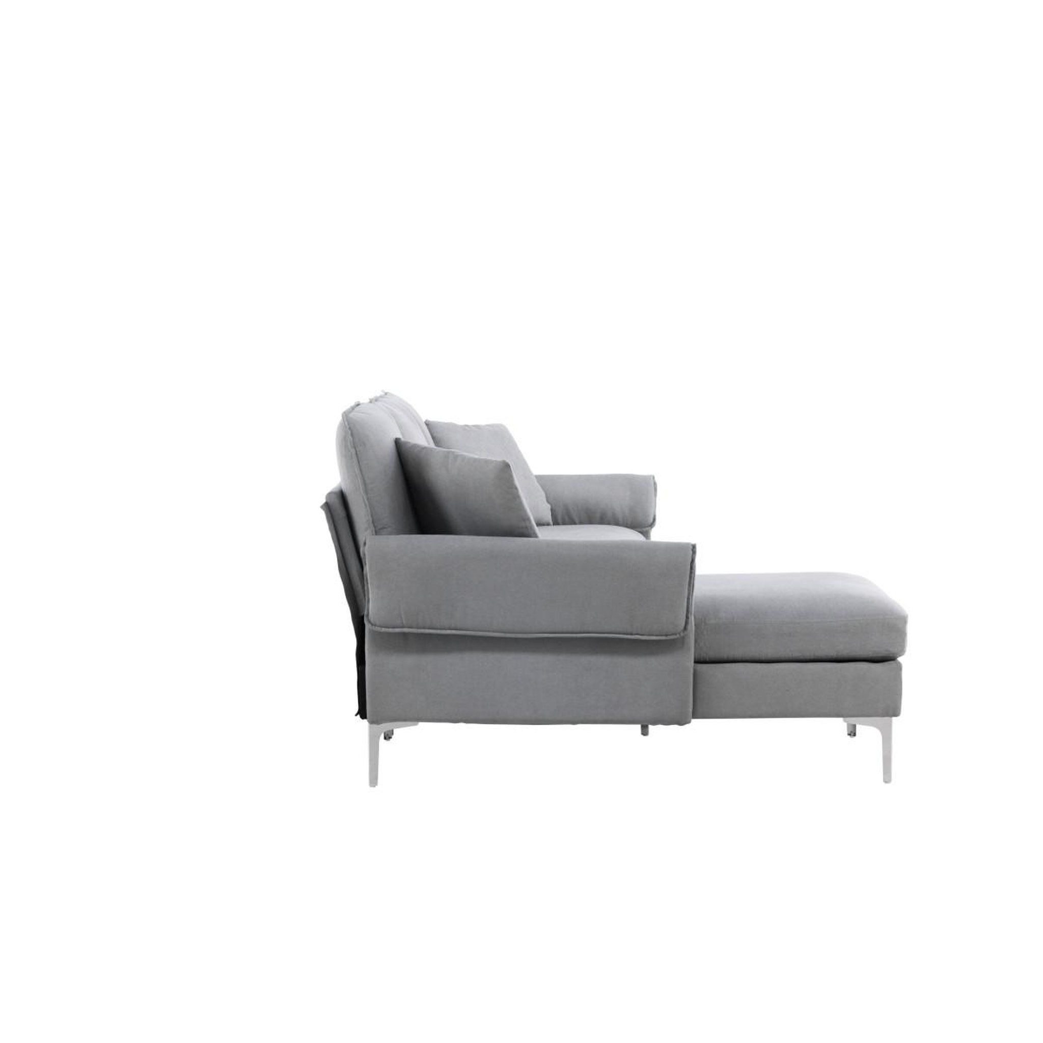 Voir la diapositive 2 : Paris Prix Canapé d'angle réversible  remis  241cm gris foncé