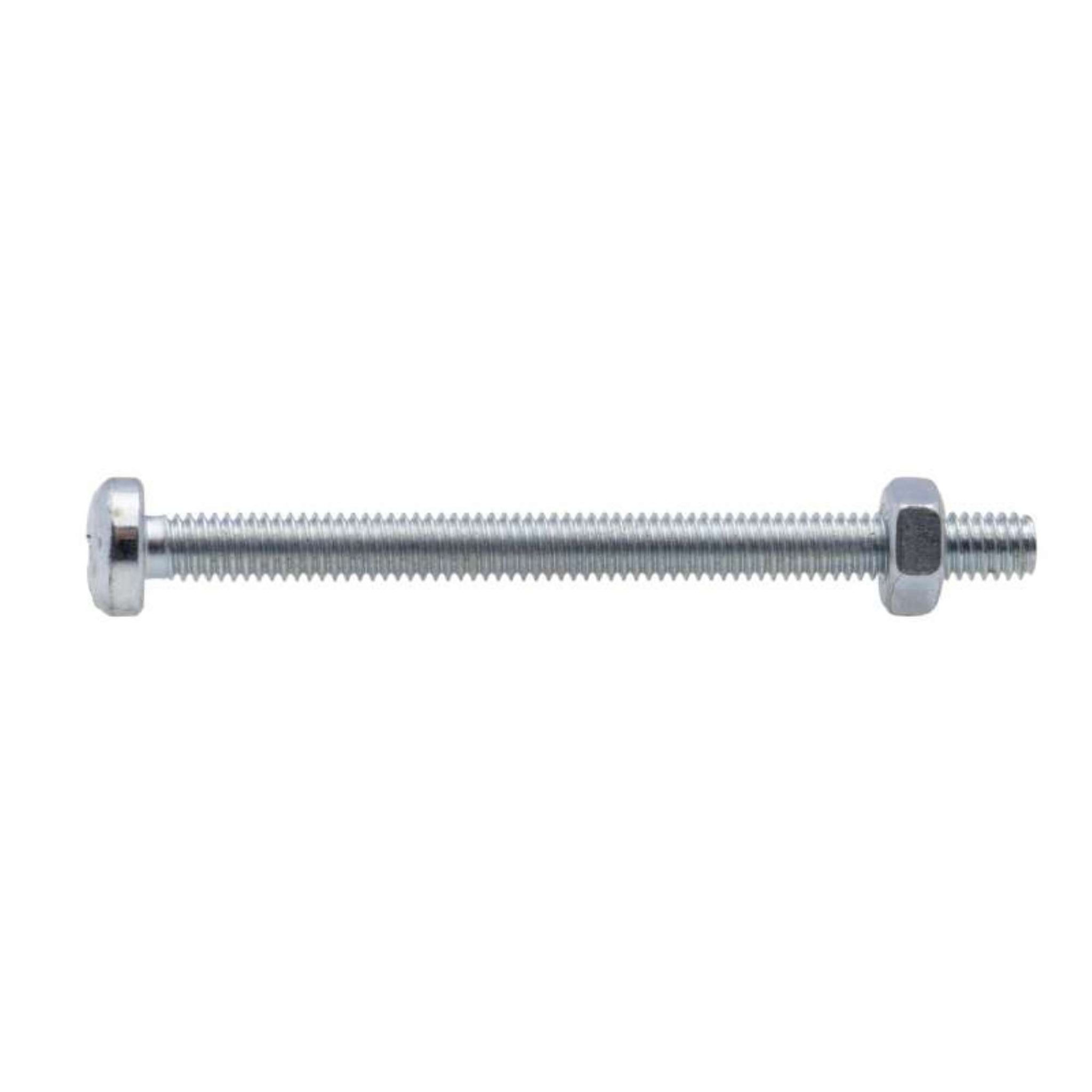 Voir la diapositive 1 :  Vis à métaux zinguée tête cylindrique bombée PZ cruciforme Vissal Ø 6x50 mm  lot de 6 vis+écrou