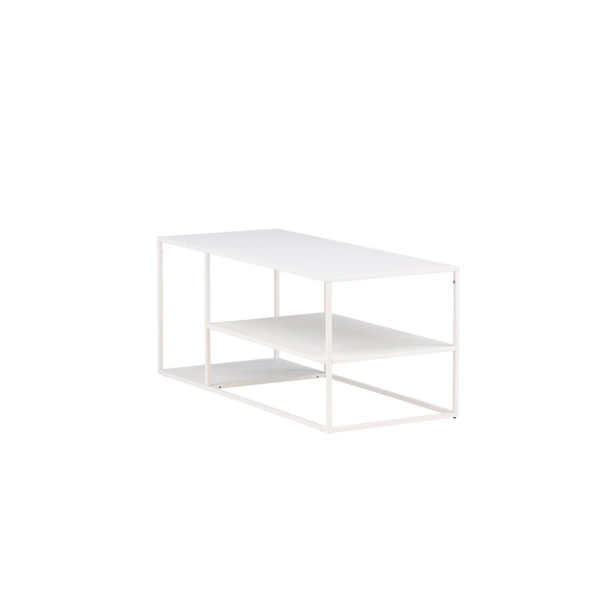 Voir la diapositive 6 : Paris Prix Table basse avec étagères  staal  120cm blanc