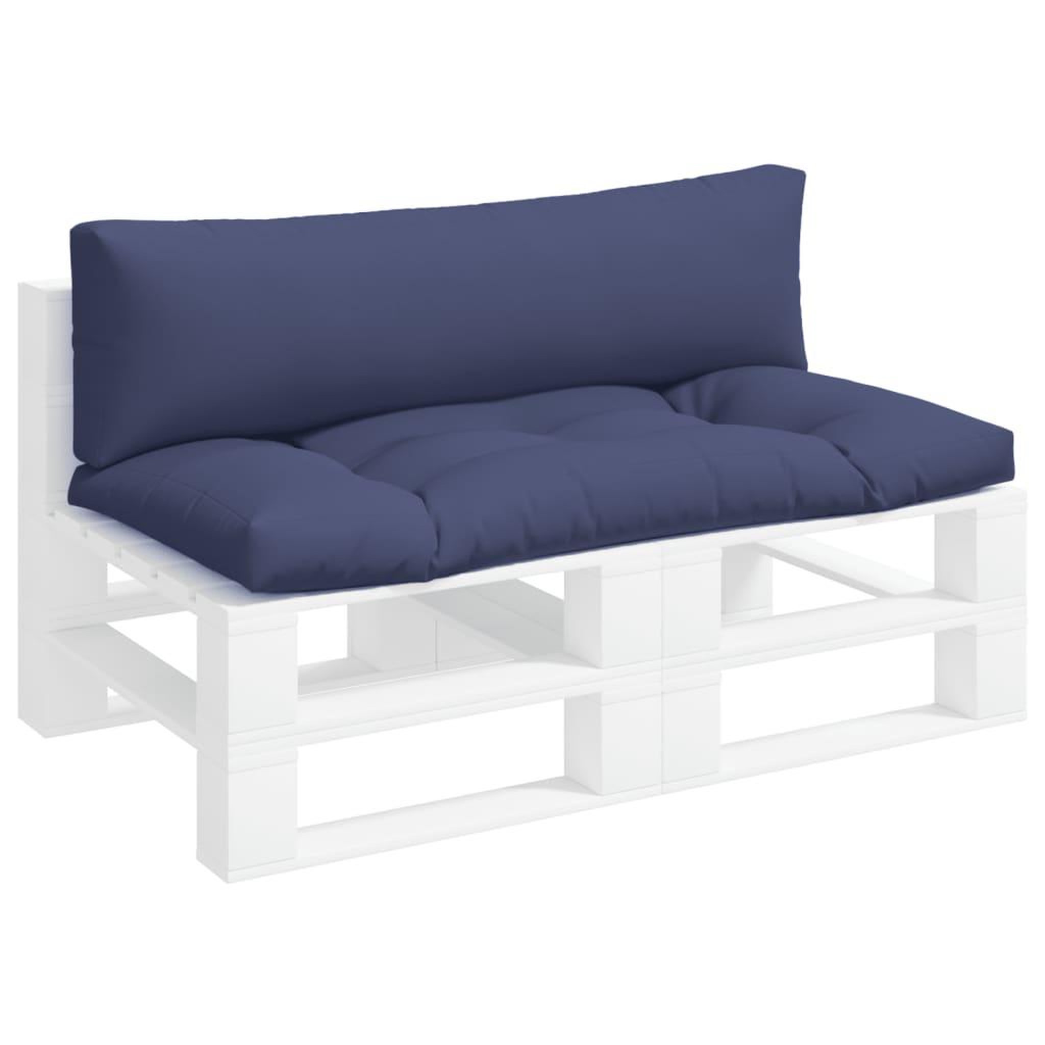 Voir la diapositive 3 : VIDAXL Coussins de palette lot de 2 bleu marine tissu oxford