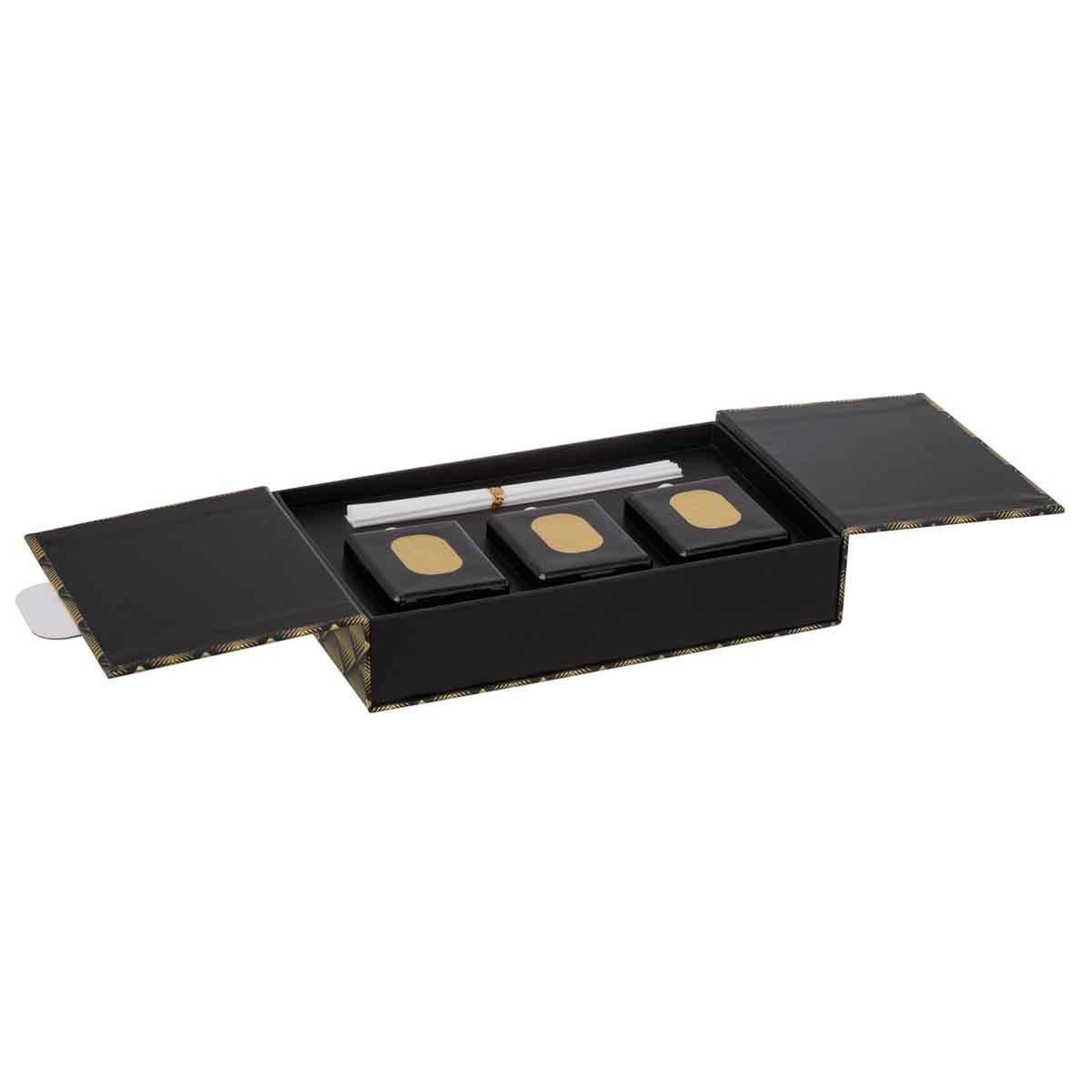 Voir la diapositive 2 : J-LINE Coffret 3 huiles parfumées  midnight deluxe  50ml sapphire amber tea