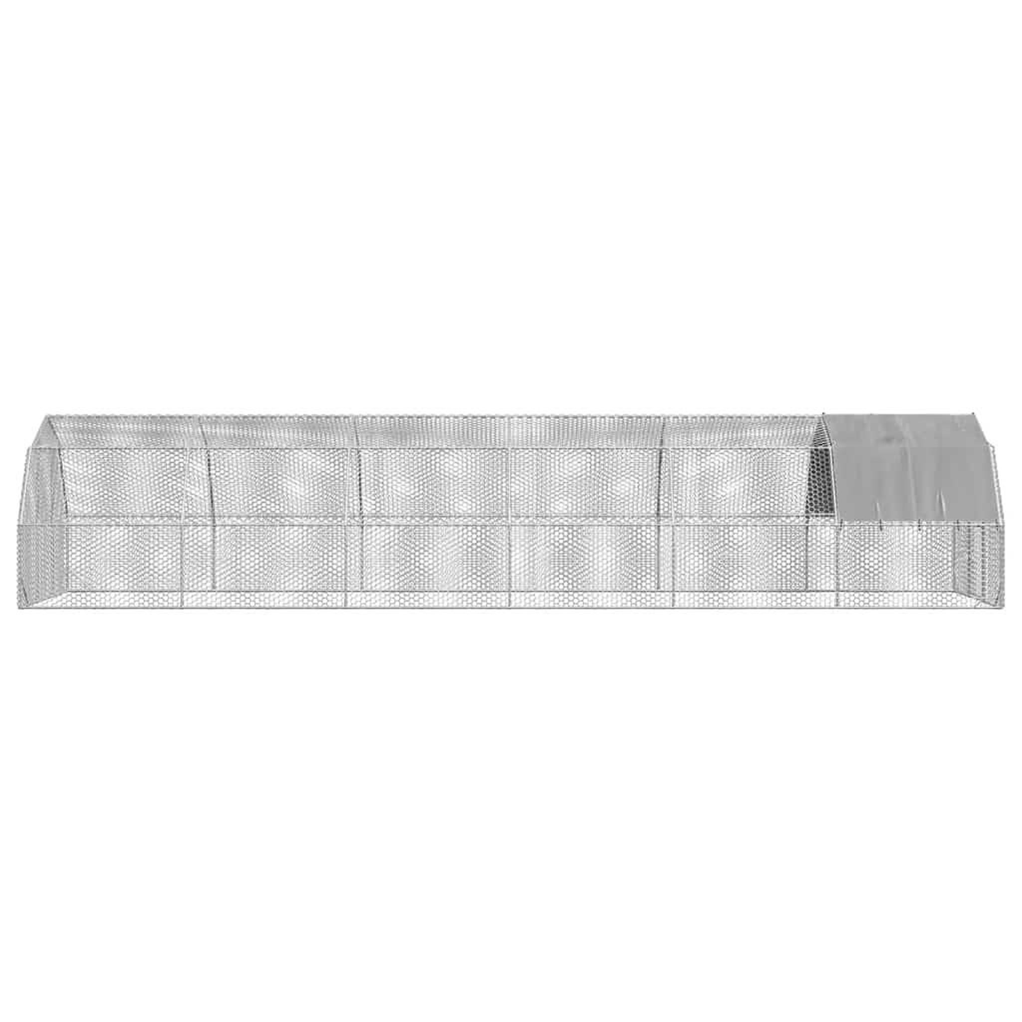 Voir la diapositive 4 : VIDAXL Poulailler avec toit 2,5x12x2,25 m acier galvanise