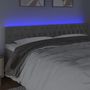 Voir la diapositive 3 : VIDAXL Tete de lit a LED Gris clair 180x7x78/88 cm Velours