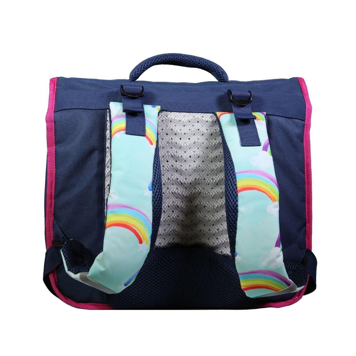 Bagtrotter BAGTROTTER Cartable 38 cm Phileas Arc En Ciel Bleu - Le Plus Confortable des Cartables - Ergonomie/Confort/Sécurité - Système Smart Comfort