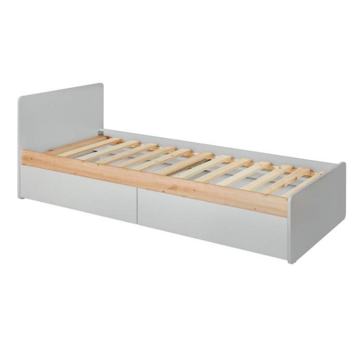 Paris Prix Lit Enfant & Tiroir  Vivero  90x200cm Gris & Naturel