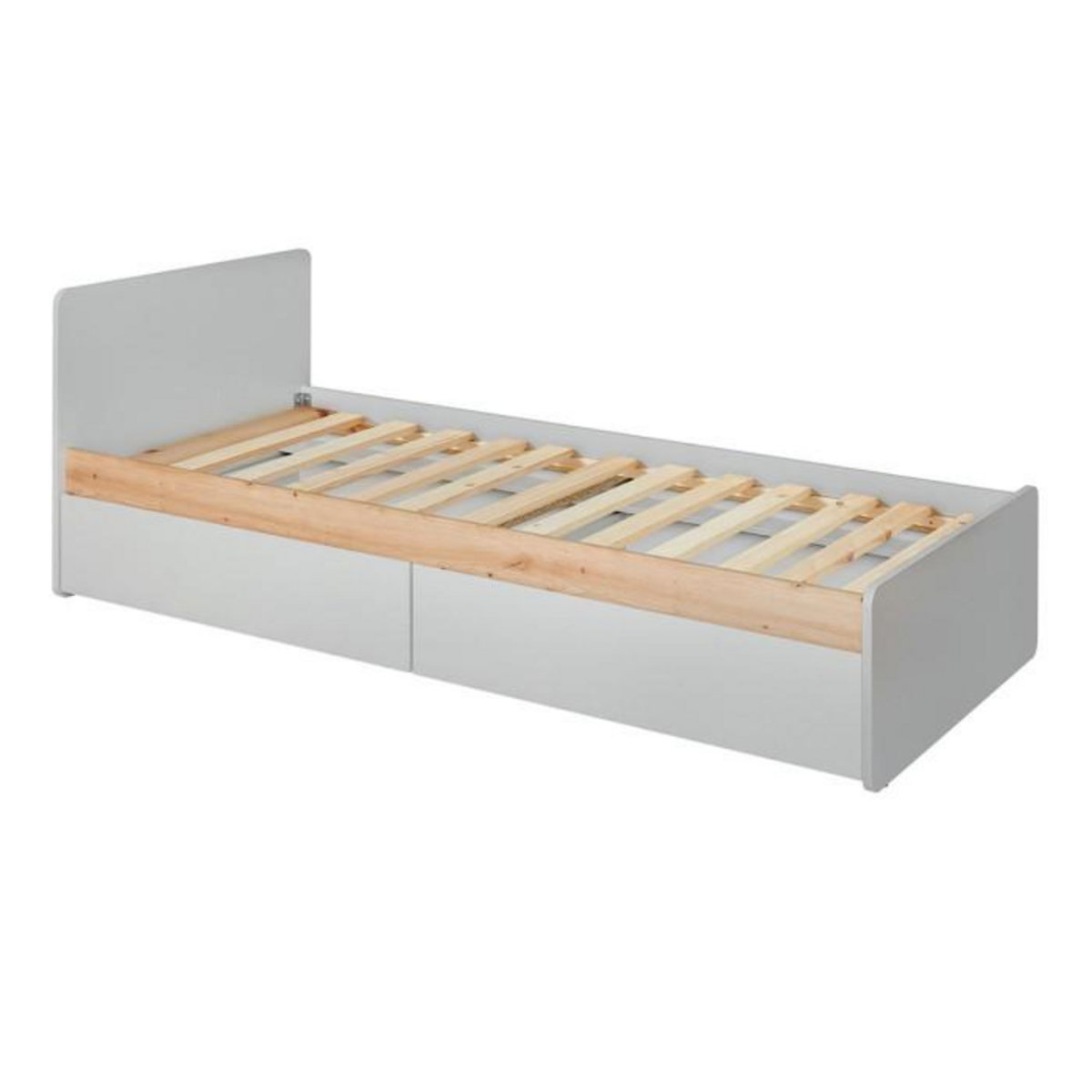 Paris Prix Lit Enfant & Tiroir  Vivero  90x200cm Gris & Naturel