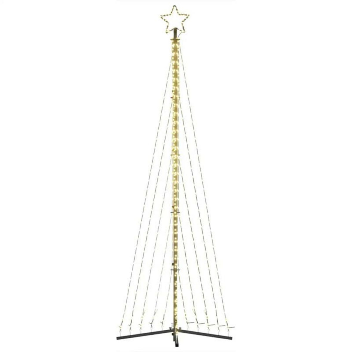VIDAXL Guirlande de sapin de Noël 495 LED blanc chaud 300,5 cm