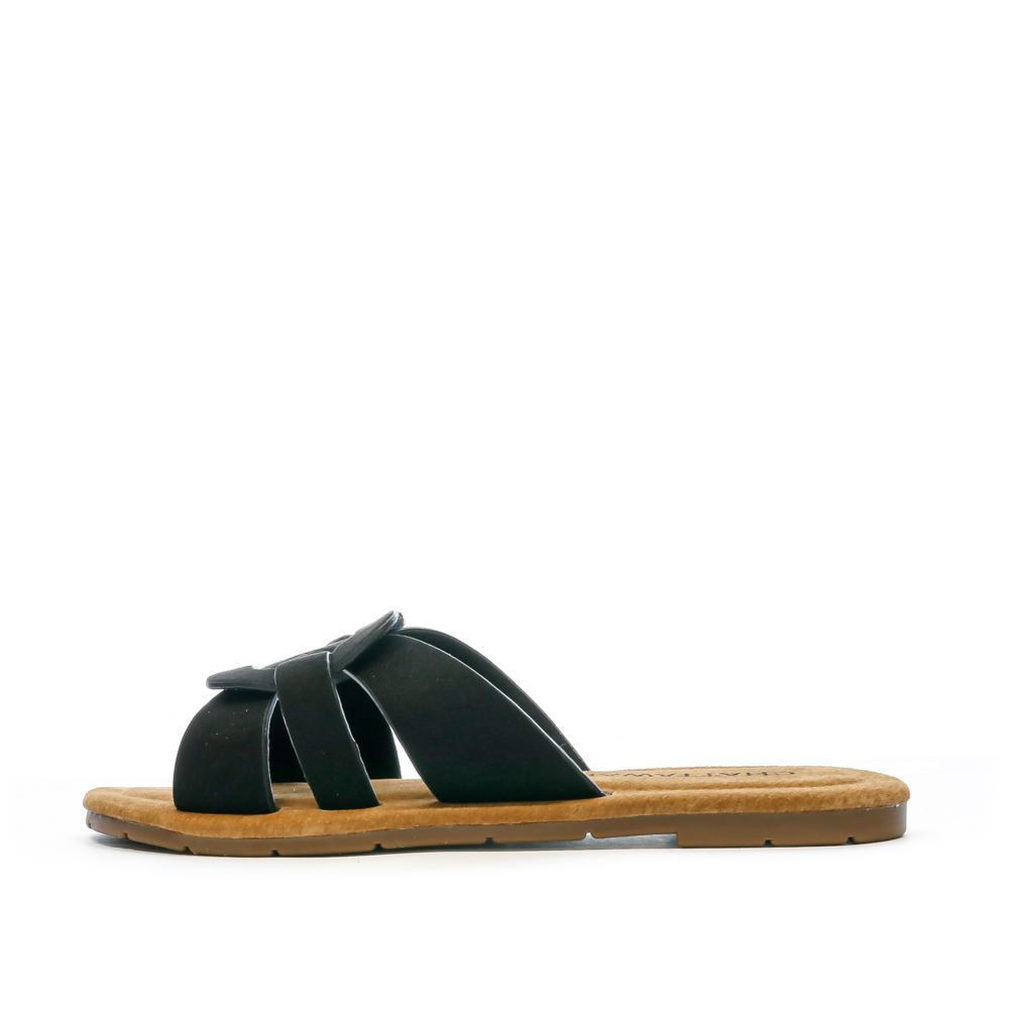 Voir la diapositive 1 : CHATTAWAK Claquettes Noires Femme Chattawak Pace