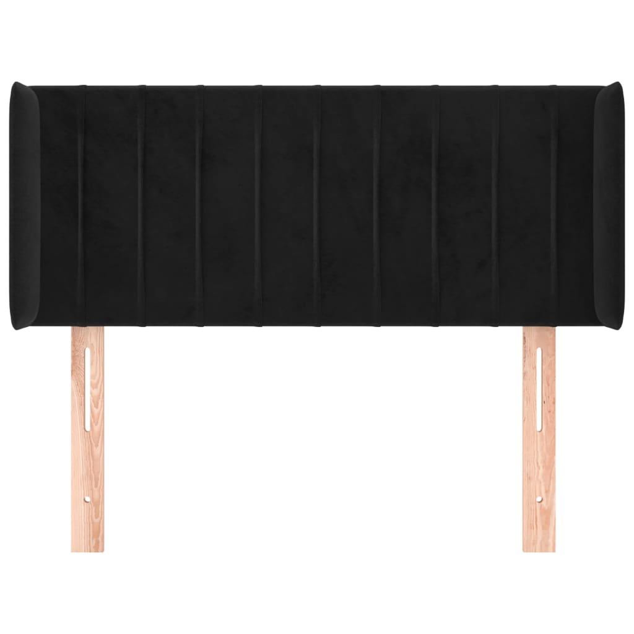 Voir la diapositive 3 : VIDAXL Tete de lit avec oreilles Noir 93x16x78/88 cm Velours