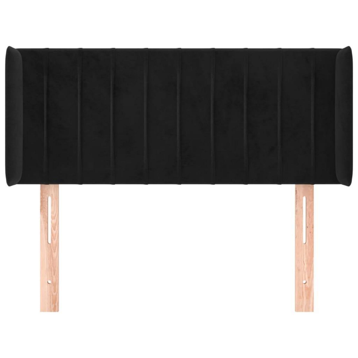 VIDAXL Tete de lit avec oreilles Noir 93x16x78/88 cm Velours