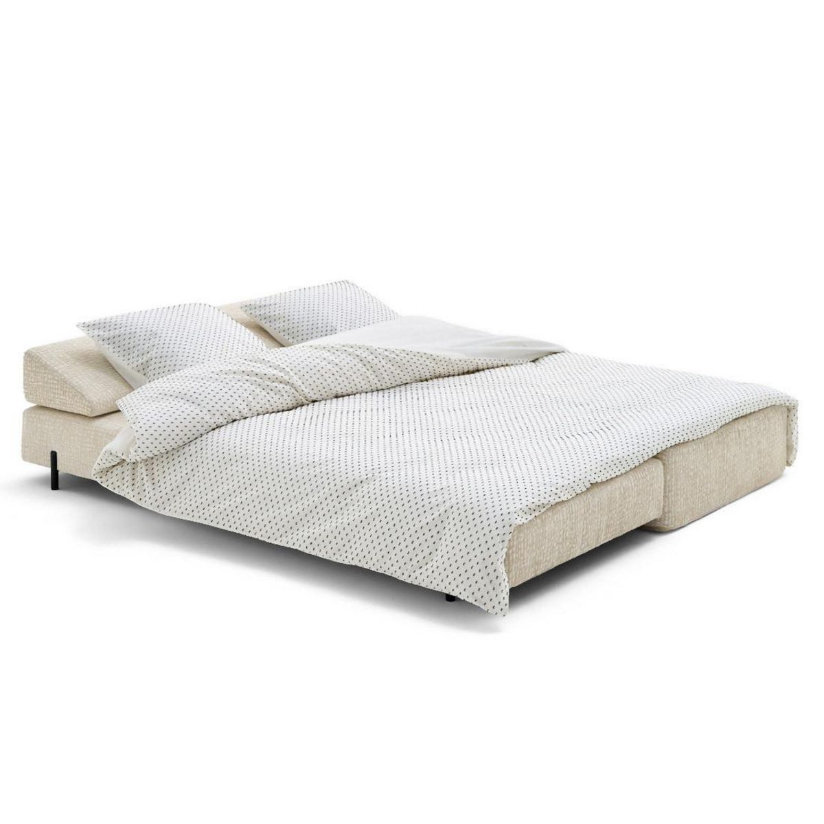 BEST MOBILIER Brescia - banquette 3 places convertible en tissu velours relief