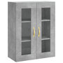 Voir la diapositive 5 : VIDAXL Buffet haut Gris beton 69,5x34x180 cm Bois d'ingenierie
