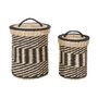 Voir la diapositive 1 : Paris Prix Lot de 2 Paniers de Rangement  Mirage  27cm Noir