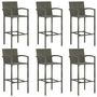 Voir la diapositive 3 : VIDAXL Ensemble de bar d'exterieur 7 pcs accoudoir Resine tressee Gris
