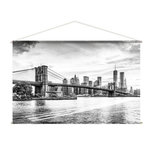 Paris Prix Toile Murale à Suspendre  Ville  150x90cm Noir & Blanc