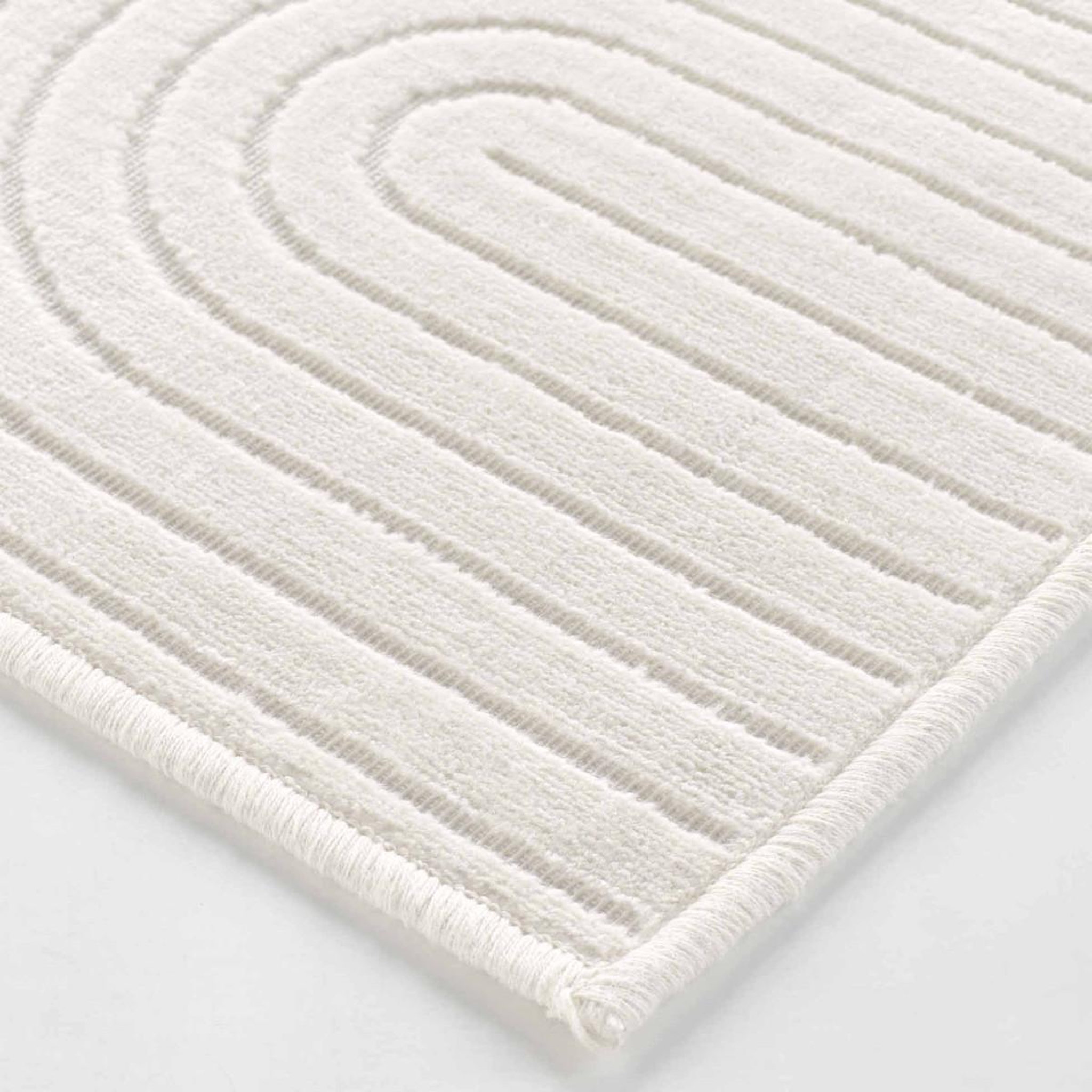Voir la diapositive 2 : Douceur d'Intérieur Tapis déco imprimé  geode  68x110cm naturel