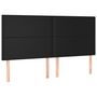Voir la diapositive 4 : VIDAXL Tete de lit a LED Noir 200x5x118/128 cm Similicuir