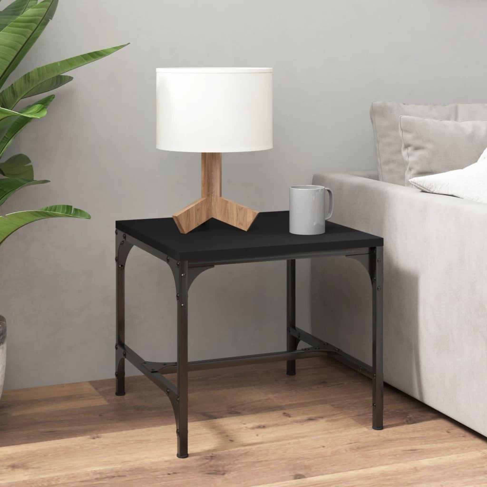 Voir la diapositive 1 : VIDAXL Table basse Noir 50x50x35 cm Bois d'ingenierie