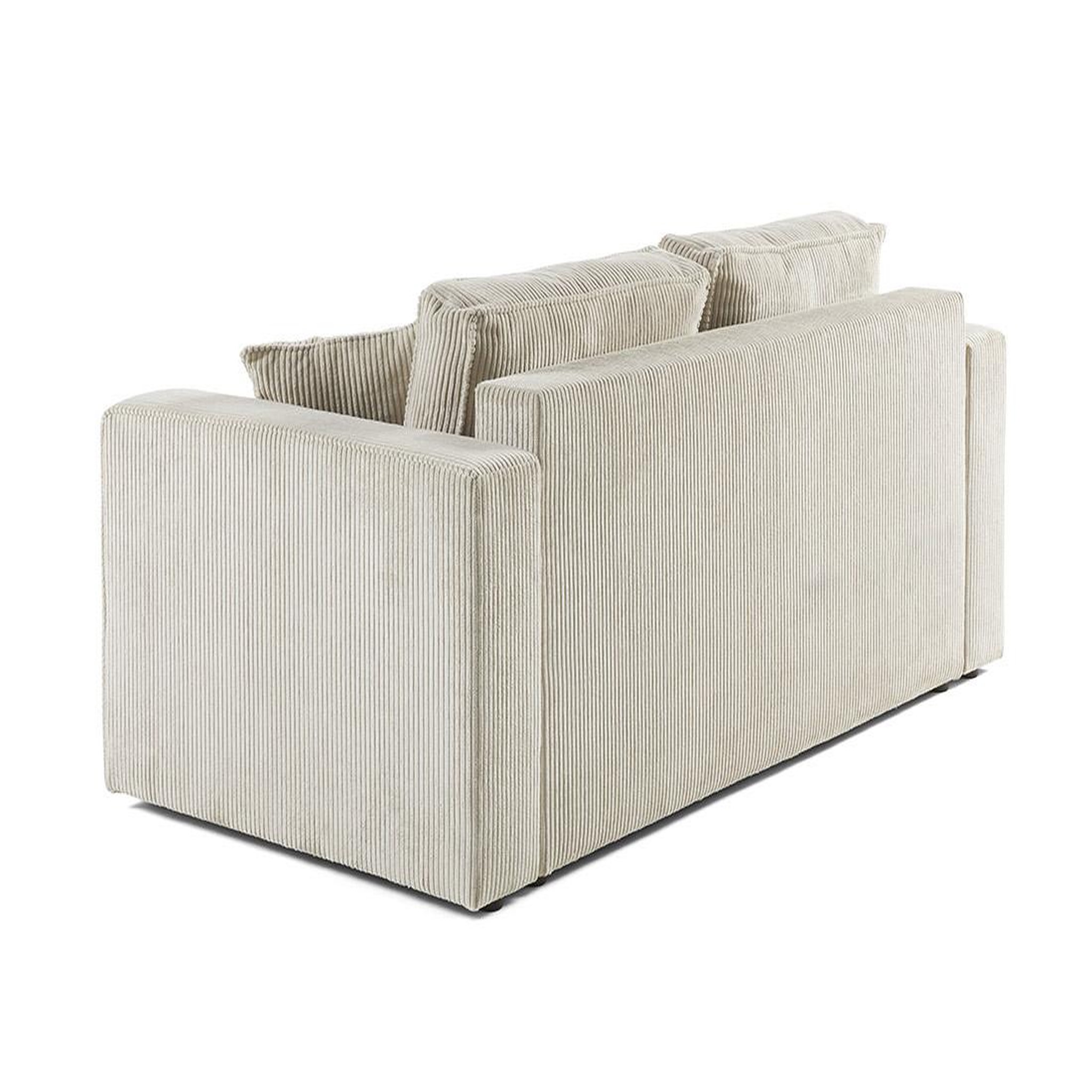 Voir la diapositive 6 : BEST MOBILIER Topaze - canapé droit 2 places - en velours côtelé