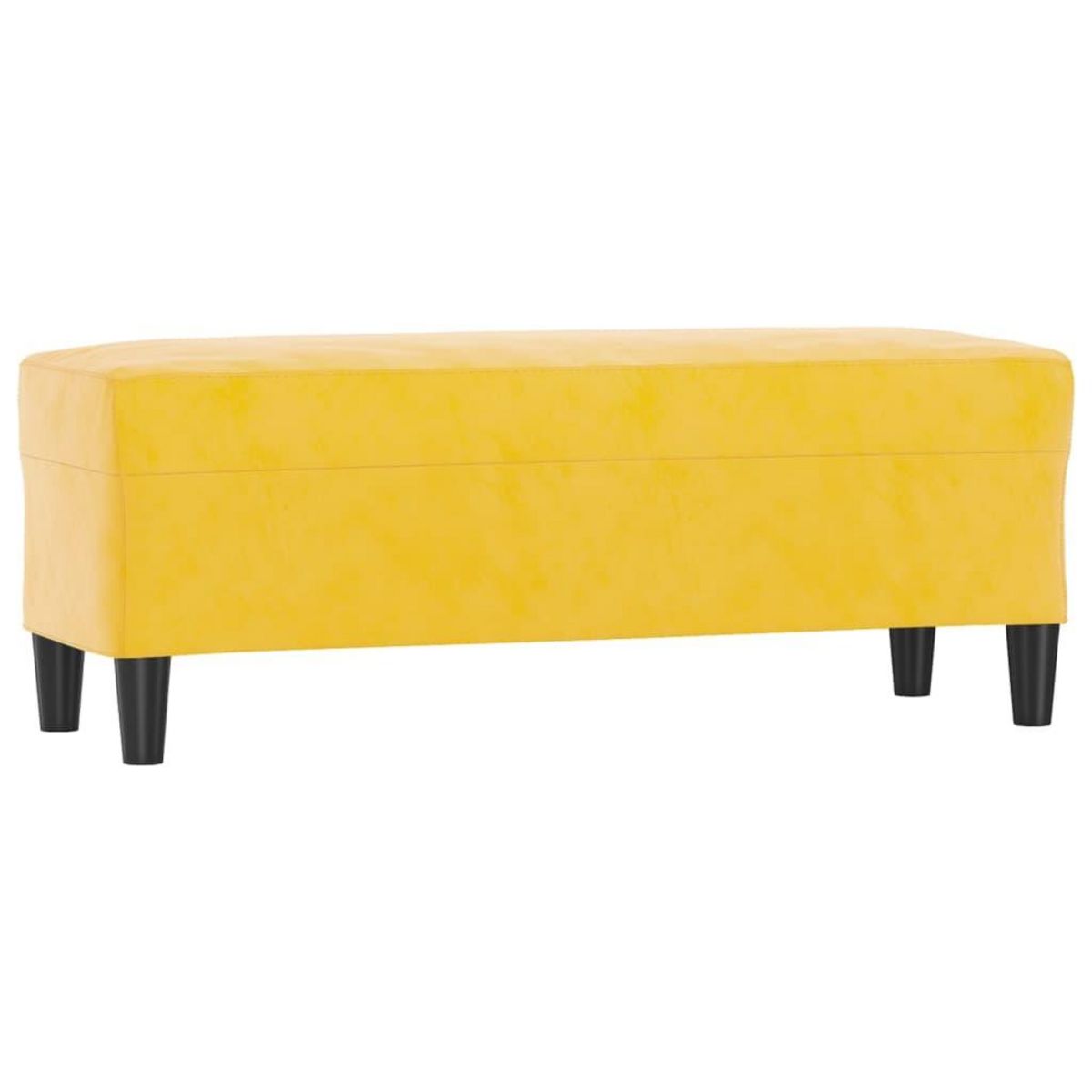 VIDAXL Banc Jaune 100x35x41 cm Velours