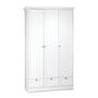 Voir la diapositive 1 : HomeStyle4U Armoire blanche avec tiroirs 3 portes chambre