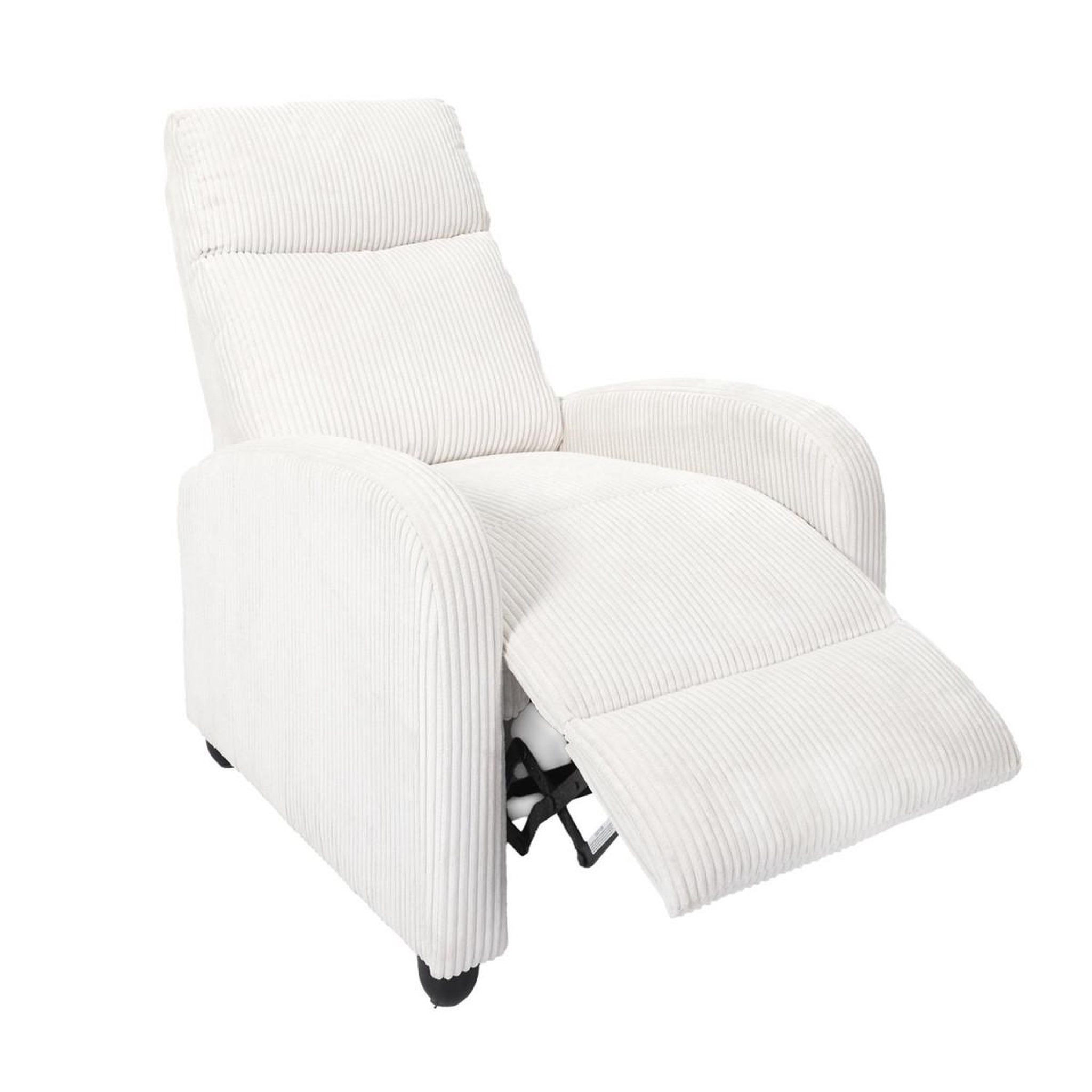Voir la diapositive 5 : The Home Deco Factory Fauteuil de relaxation côtelé  scott  100cm beige