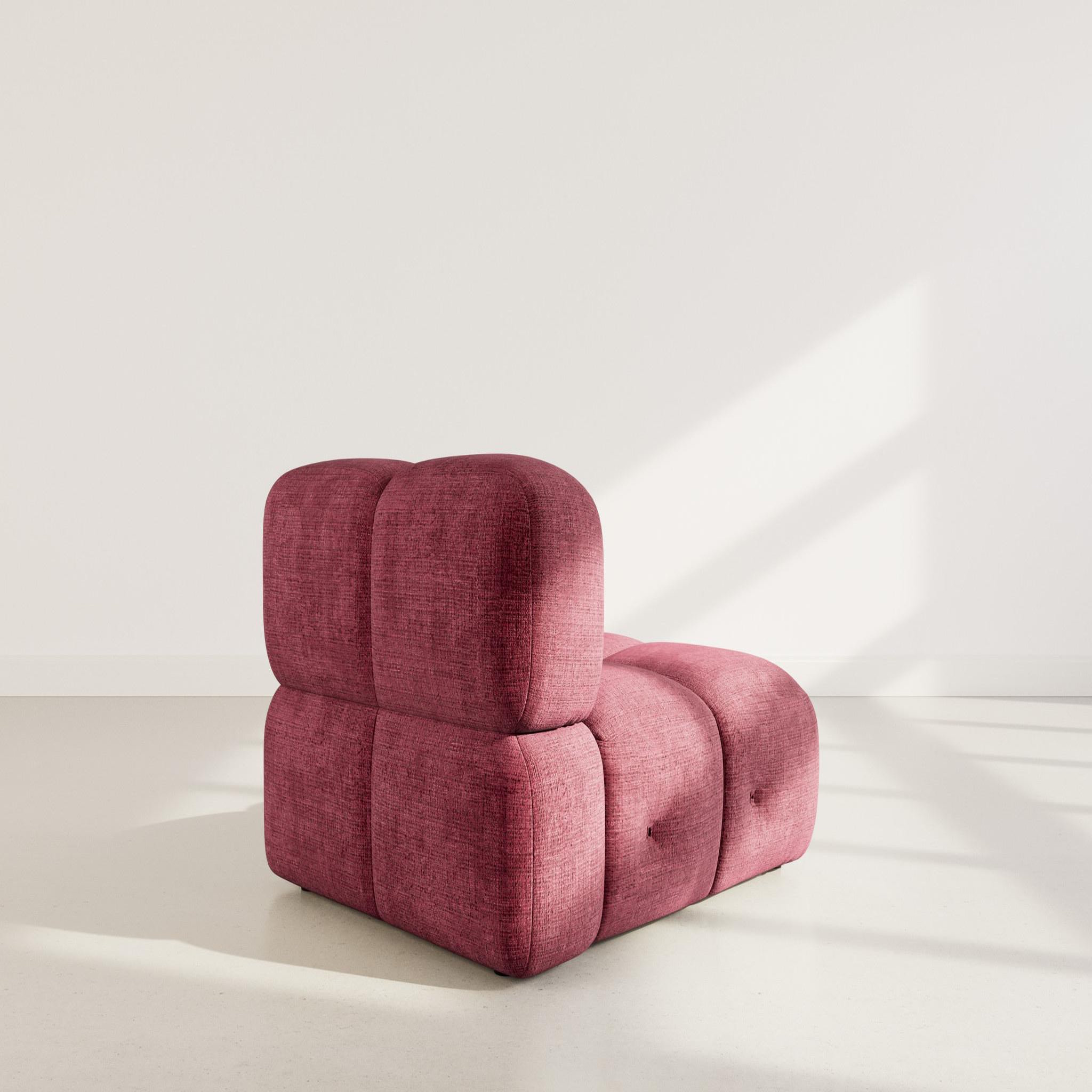 Voir la diapositive 5 : LISA DESIGN Grace - module d'assise en velours texturé