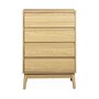 Voir la diapositive 6 : SWEEEK Commode de rangement décor bois. 4 tiroirs