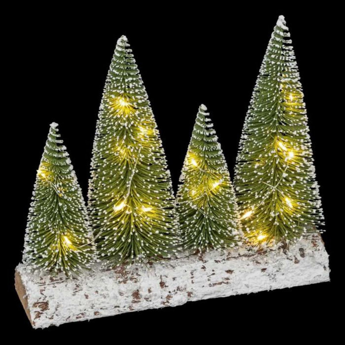 FEERIC LIGHT & CHRISTMAS Accessoire Village de Noël  Sapins LED  20cm Vert