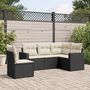 Voir la diapositive 1 : VIDAXL Salon de jardin 5 pcs avec coussins noir resine tressee