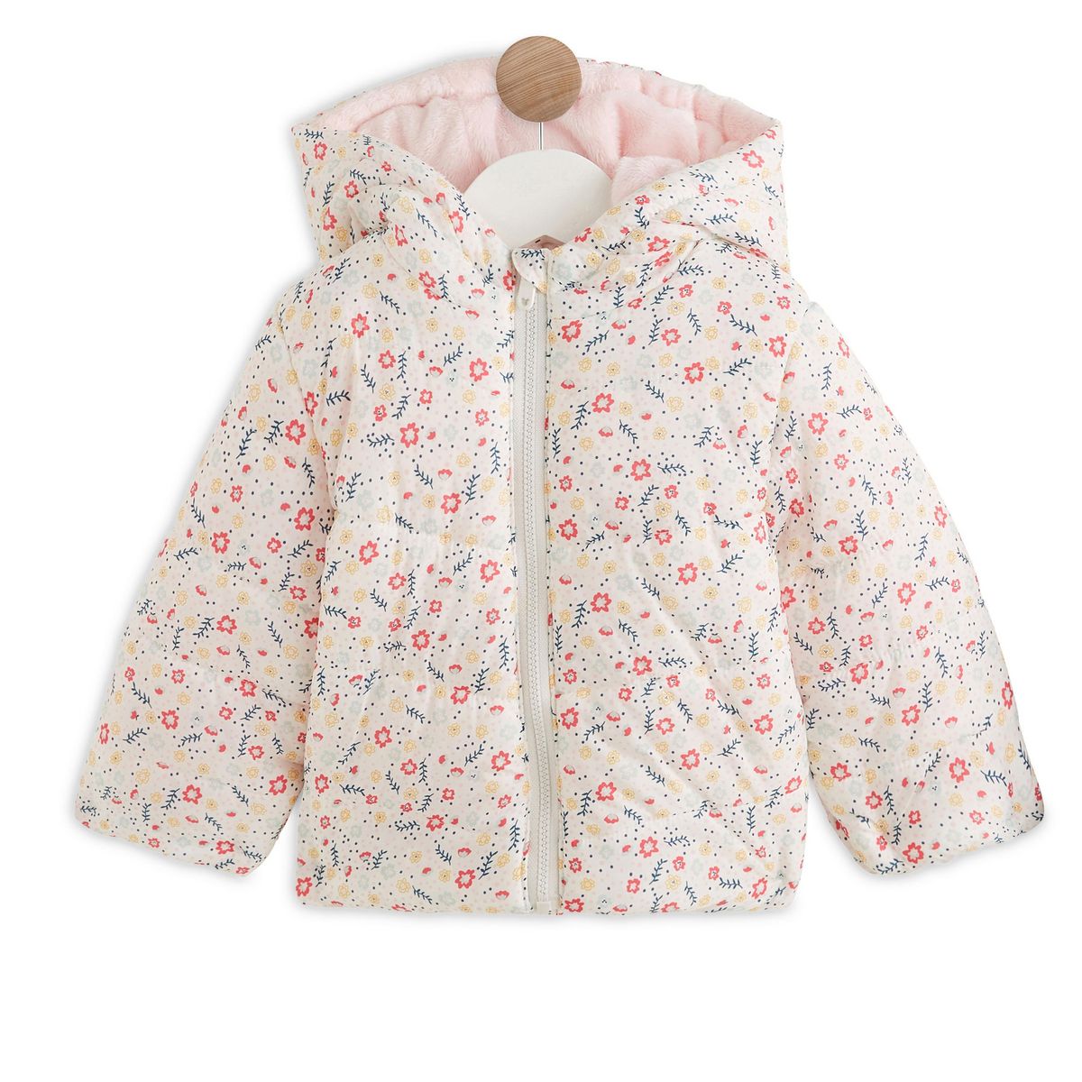 IN EXTENSO Doudoune doublée fleuris bébé fille