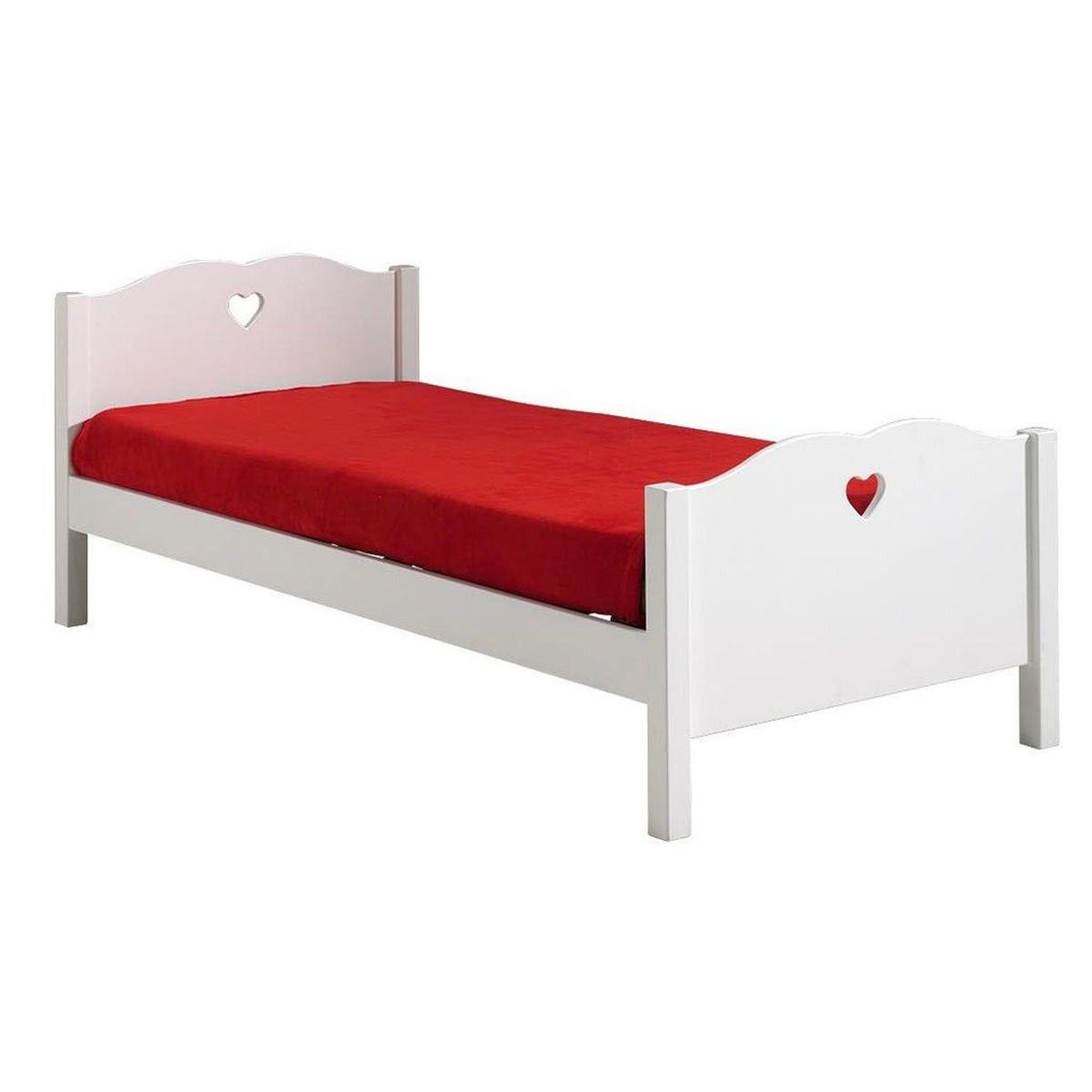 Voir la diapositive 2 : Paris Prix Pack - lit enfant & sommier  amori  90x200cm blanc