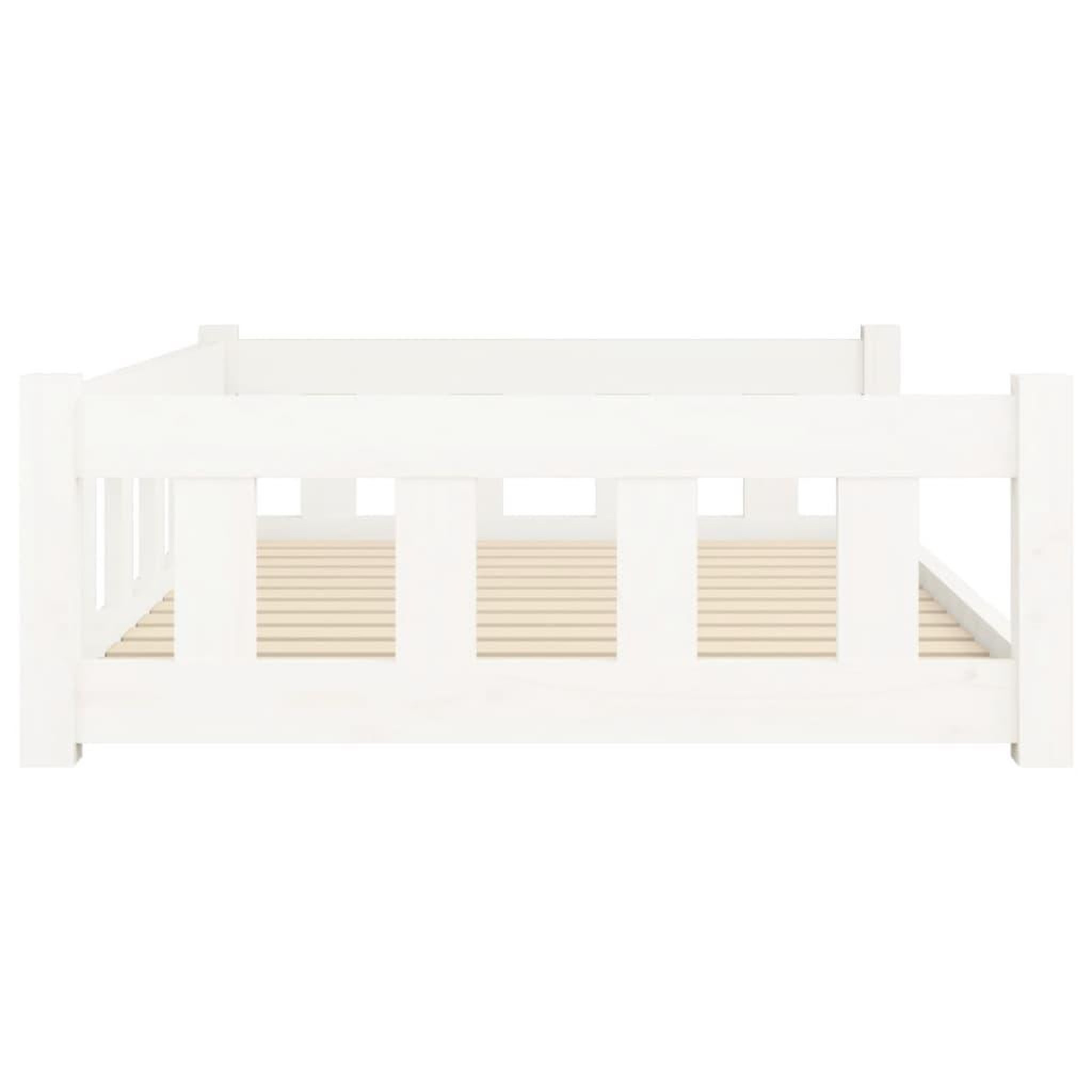Voir la diapositive 5 : VIDAXL Lit pour chien blanc 105,5x75,5x28 cm bois de pin solide