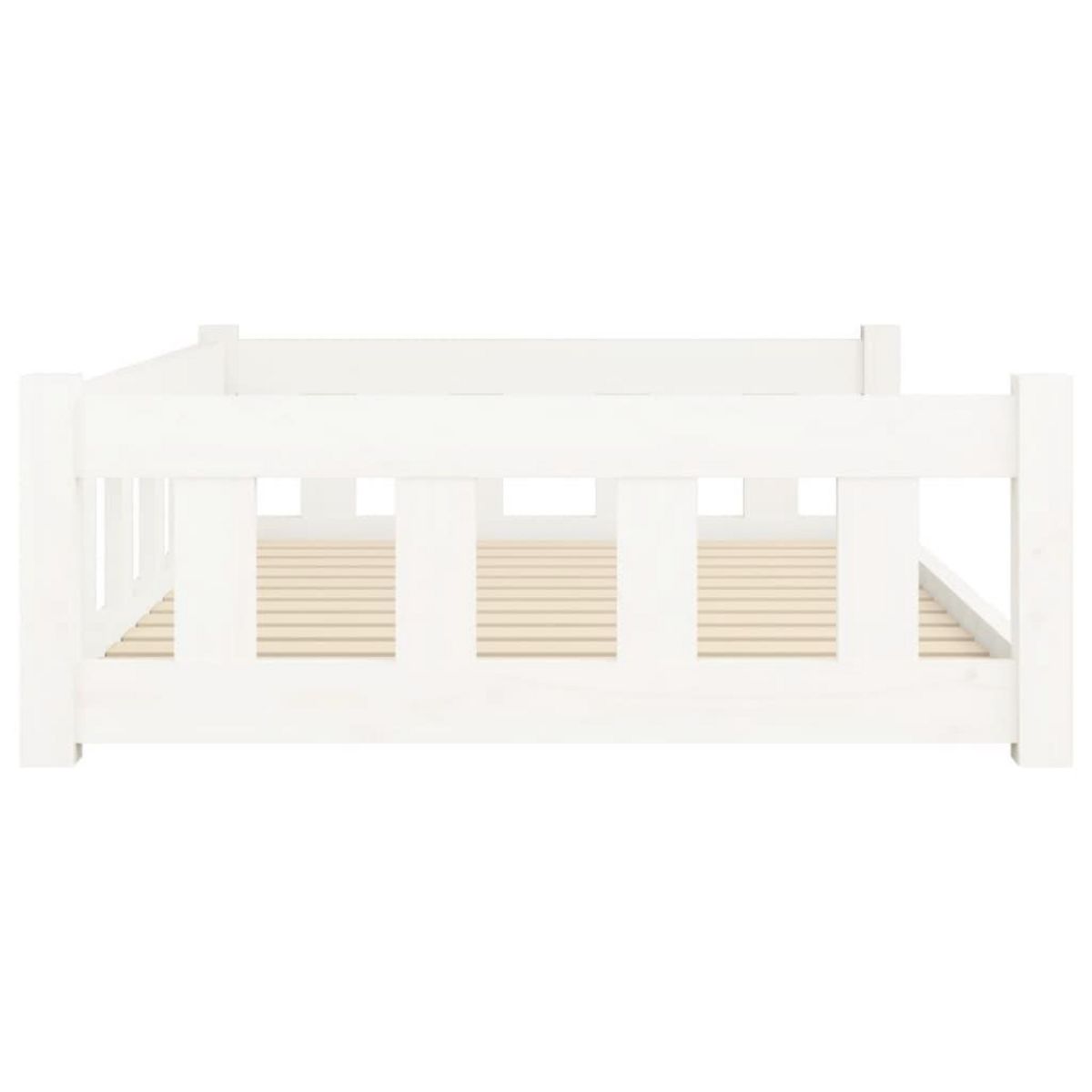 VIDAXL Lit pour chien blanc 105,5x75,5x28 cm bois de pin solide