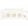 Voir la diapositive 5 : VIDAXL Lit pour chien blanc 105,5x75,5x28 cm bois de pin solide