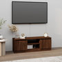 Voir la diapositive 1 : VIDAXL Meuble TV avec porte Chene marron 102x30x36 cm