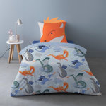 Dourev Housse de couette 140x200 Dragon + 1 taie 100% coton