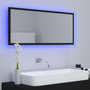 Voir la diapositive 3 : VIDAXL Miroir a LED de salle de bain Noir 100x8,5x37 cm Acrylique