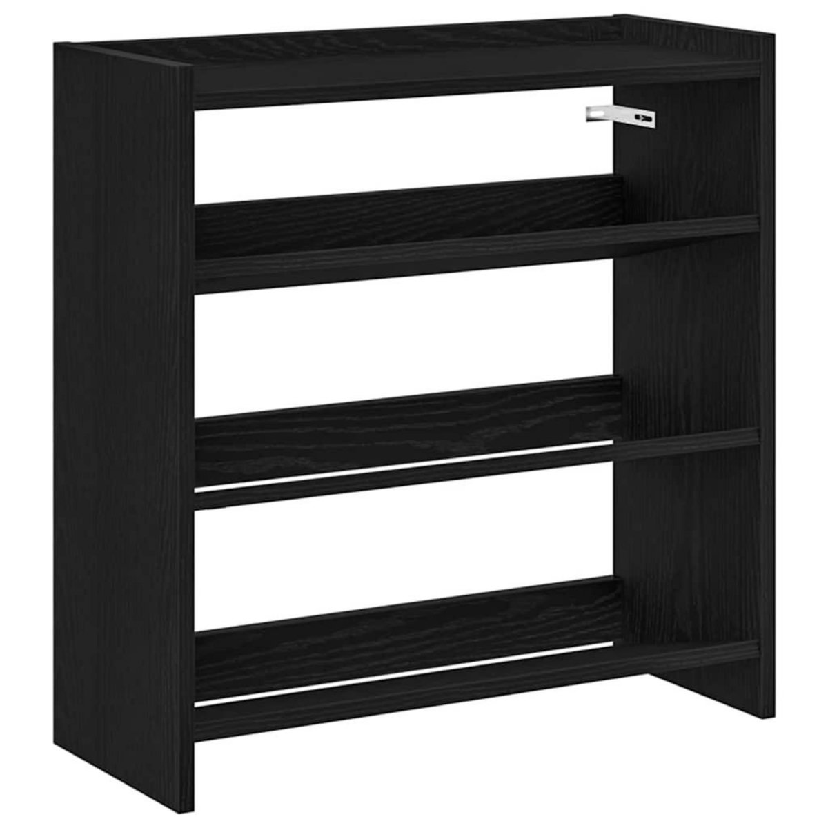VIDAXL Etagere a chaussures noir 60x25x62 cm bois d'ingenierie