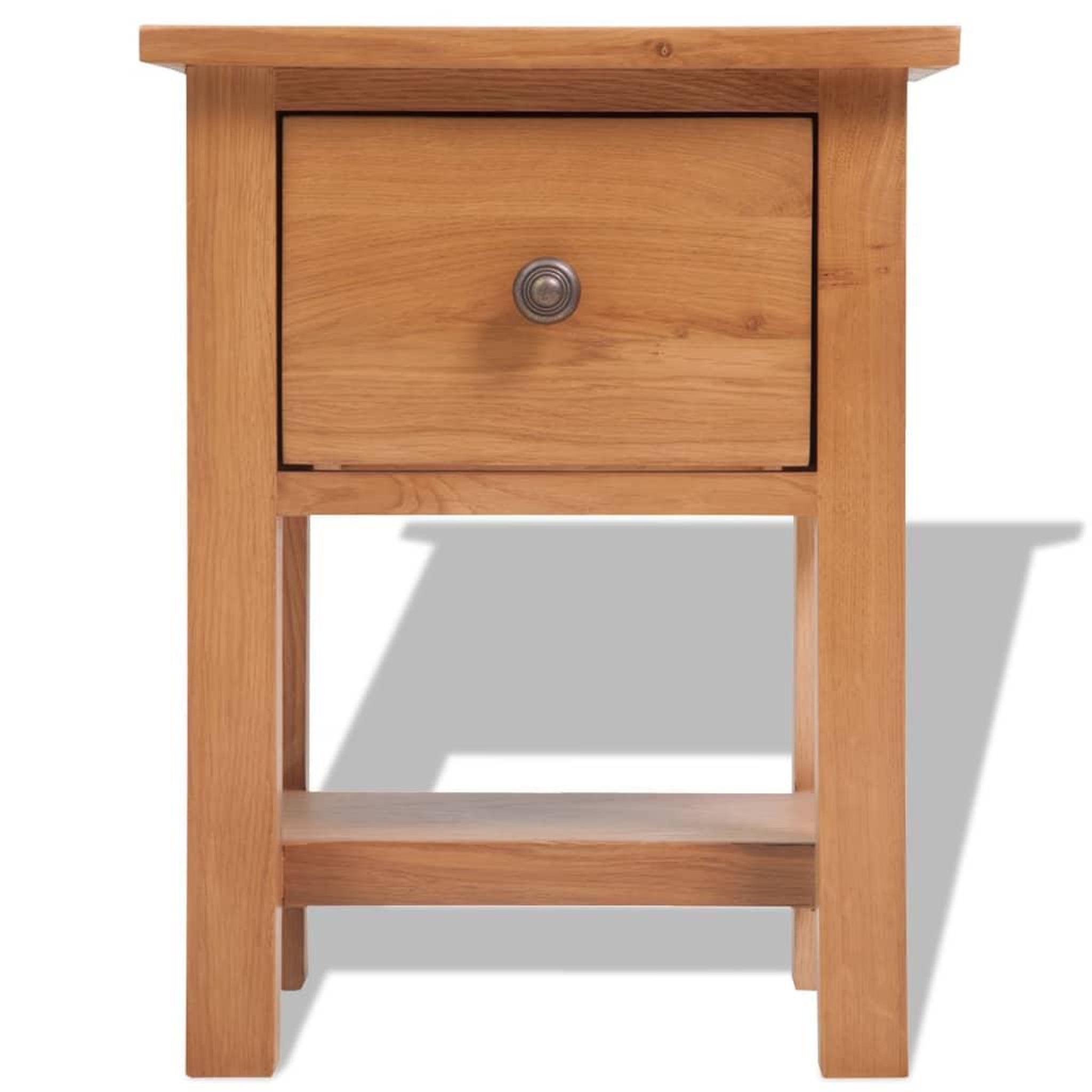 Voir la diapositive 4 : VIDAXL Tables de chevet 2 pcs 36x30x47 cm bois de chene massif