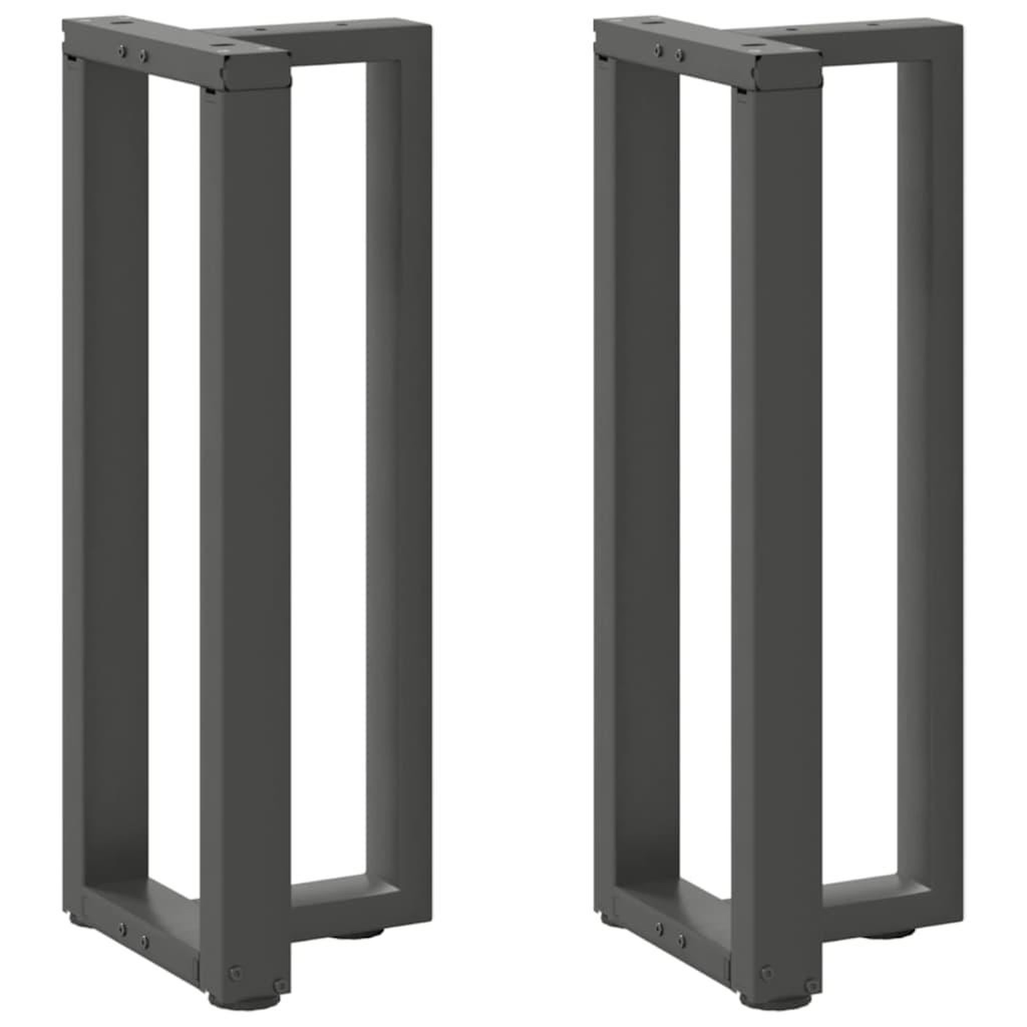 VIDAXL Pieds de table console forme de T 2 pcs 38x25x(72-73) cm acier