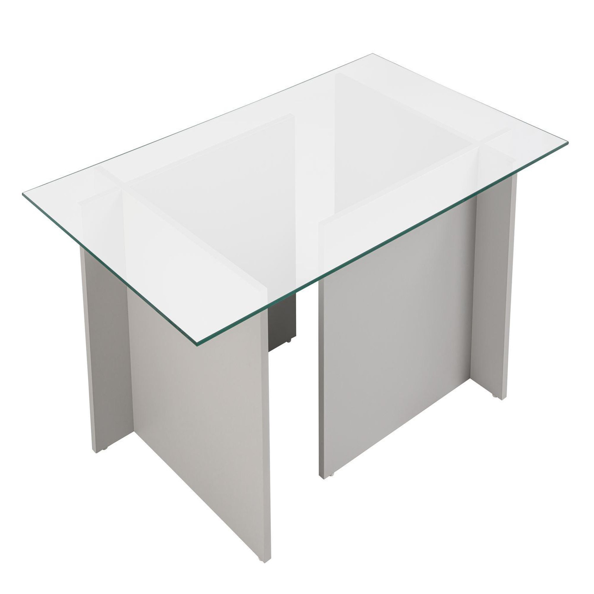 Habitat et Jardin Table basse en verre  vetrino  105 x 65 x 40 cm - gris