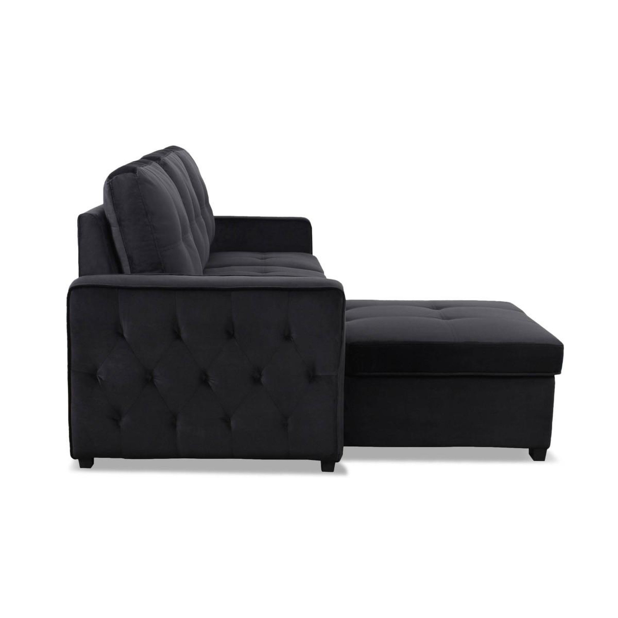Voir la diapositive 3 : Paris Prix Canapé d'angle convertible  rabano  230cm noir
