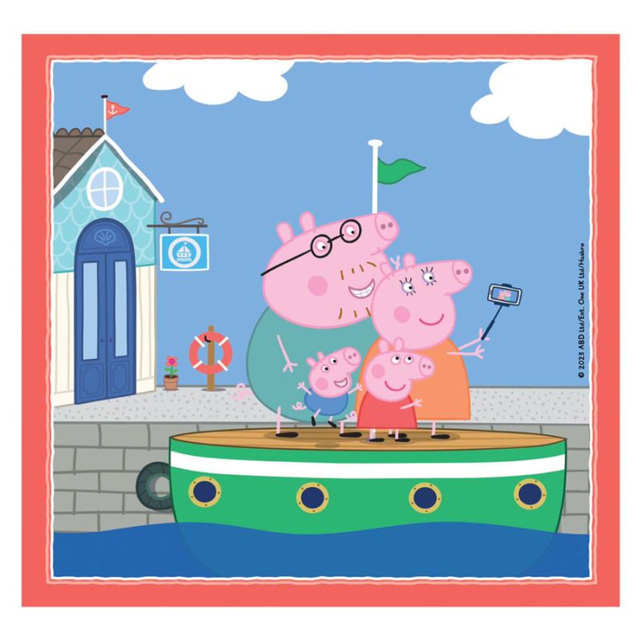 Voir la diapositive 2 : CLEMENTONI Clementoni Jigsaw Puzzle Super Color Square Peppa Pig, 3x48pcs. 25293