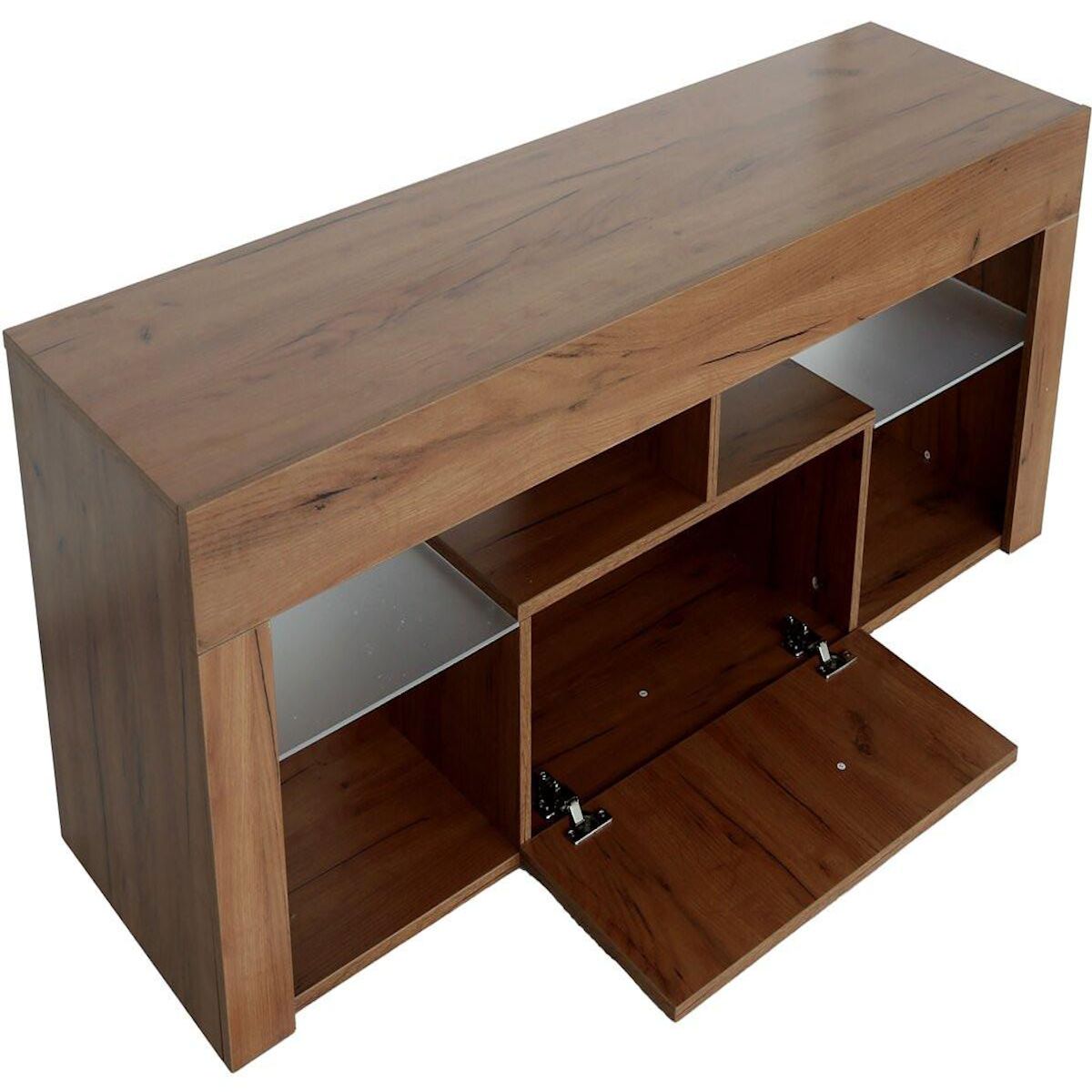 Habitat et Jardin Meuble TV design bois  Hugo  - 140 x 40 x 50 cm - Marron